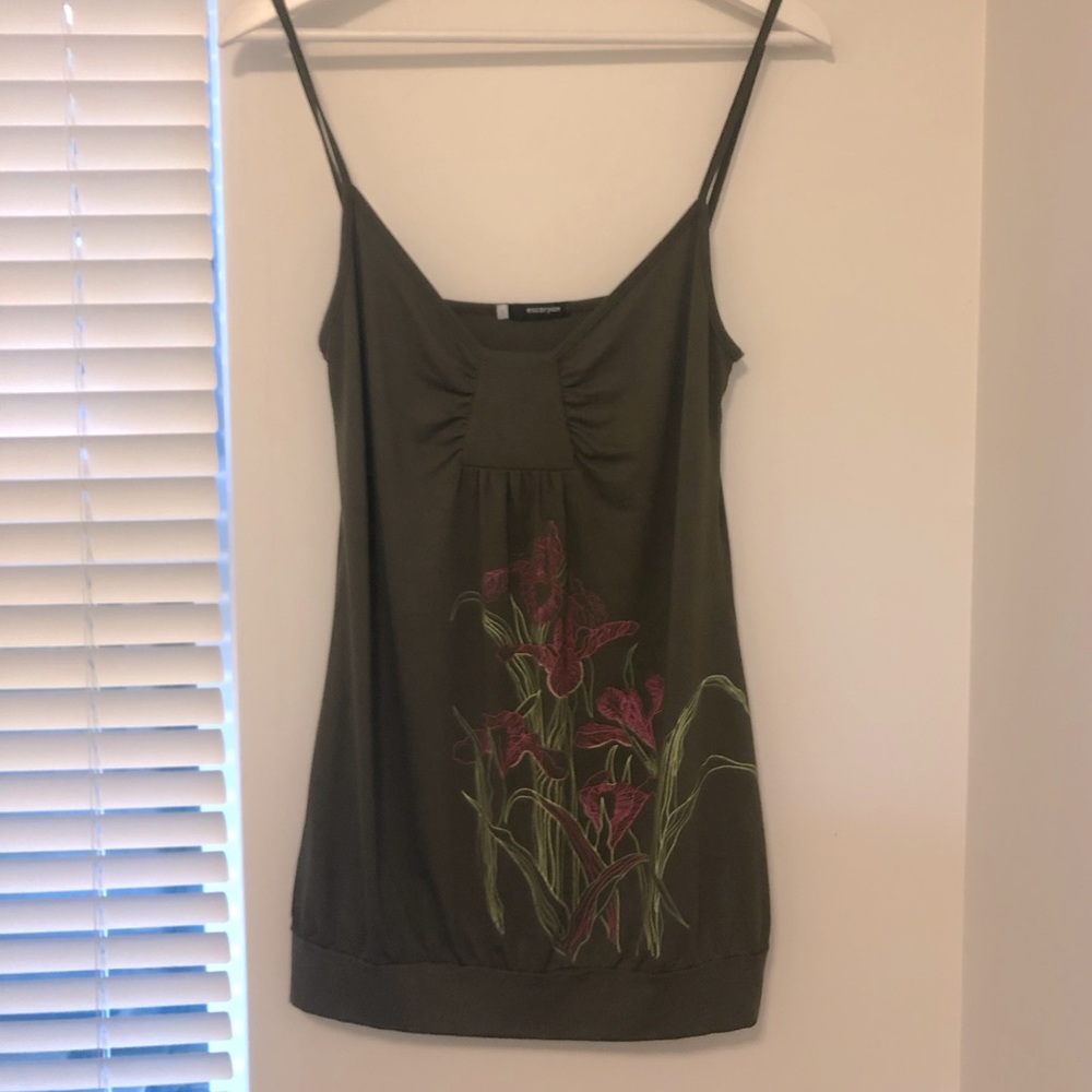 Escorpion Green Floral Tank- Size Small